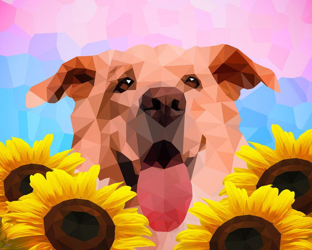 Diamond Painting - Polygon Art Dog