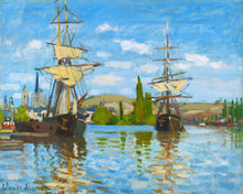 Load image into Gallery viewer, Paint by numbers | Boats sailing on the Seine in Rouen - Monet | ships and boats advanced new arrivals landscapes reproduction | Figured&#39;Art