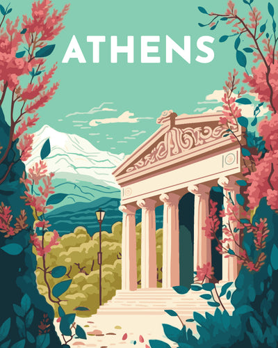 Paint by Numbers - Travel Poster Athens