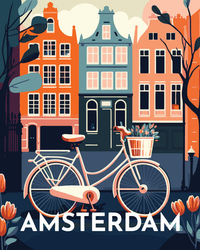 Paint by Numbers - Travel Poster Amsterdam