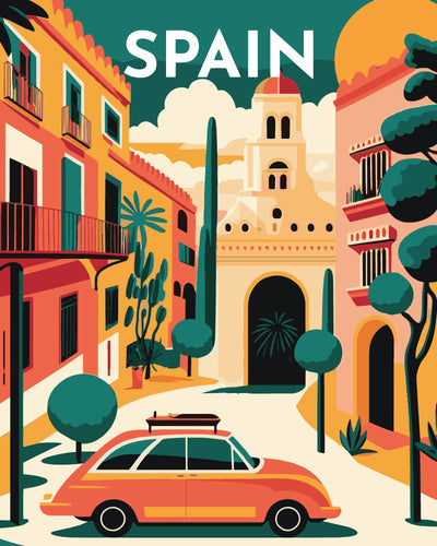 Paint by Numbers - Travel Poster Seville