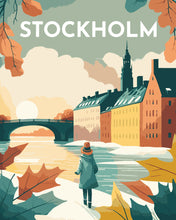 Load image into Gallery viewer, Paint by Numbers - Travel Poster Stockholm