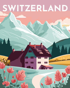 Paint by Numbers - Travel Poster Lucerne
