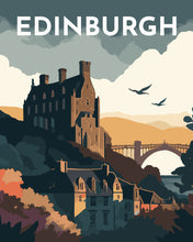 Load image into Gallery viewer, Paint by Numbers - Travel Poster Edinburgh