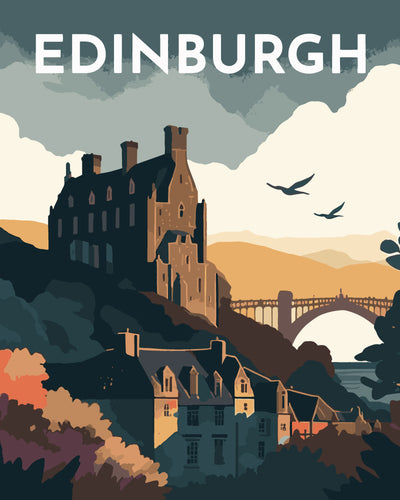 Paint by Numbers - Travel Poster Edinburgh