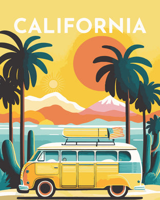 Paint by Numbers - Travel Poster California