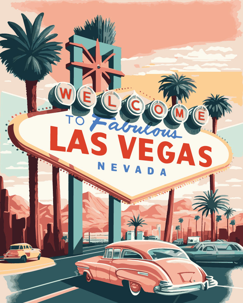 Paint by Numbers - Travel Poster Las Vegas