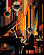 Load image into Gallery viewer, Paint by numbers kit for adults Art Deco Man playing Piano Figured&#39;Art