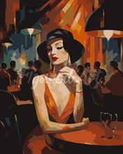 Load image into Gallery viewer, Paint by numbers kit Art Deco Woman in a Club Figured&#39;Art