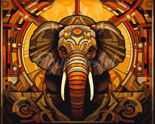 Load image into Gallery viewer, Paint by numbers kit Elephant Art Deco Figured&#39;Art