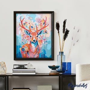 Colorful Deer in Bloom