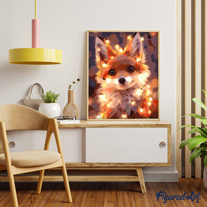 Little Fox with light bulbs