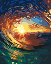 Load image into Gallery viewer, Paint by numbers kit The Wave and Sunset Figured&#39;Art