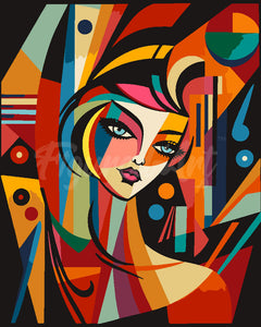 Paint by numbers kit Picasso Style Abstract Woman Figured'Art