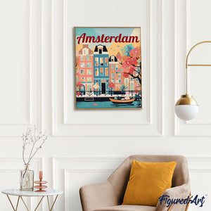 Travel Poster Amsterdam in Bloom