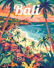 Load image into Gallery viewer, Paint by numbers kit Travel Poster Bali Figured&#39;Art