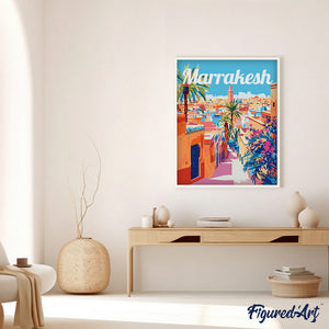 Travel Poster Marrakesh Morocco