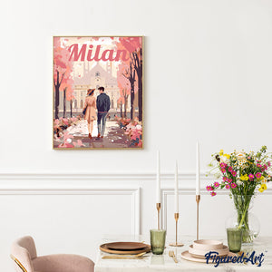 Travel Poster Milan in Bloom