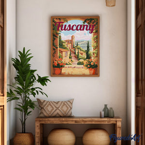 Travel Poster Tuscany in Bloom