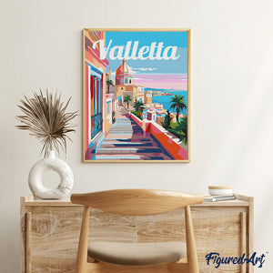 Travel Poster Valletta Malta