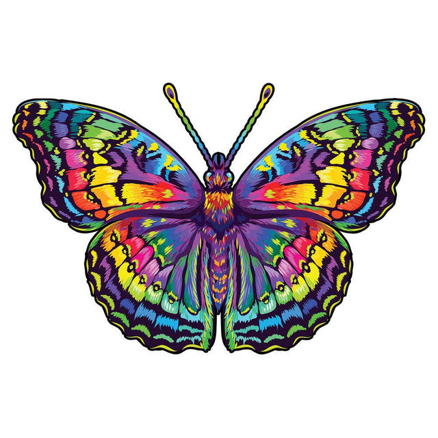 Wooden Puzzle - Rainbow Butterfly