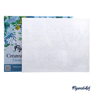 paint by numbers | Tree and large moon | flowers intermediate landscapes | FiguredArt