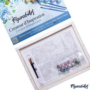 paint by numbers | poppies and blue flowers | new arrivals flowers intermediate | FiguredArt