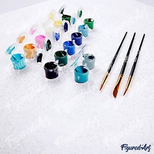 paint by numbers | aurora borealis and lake | new arrivals landscapes easy | FiguredArt