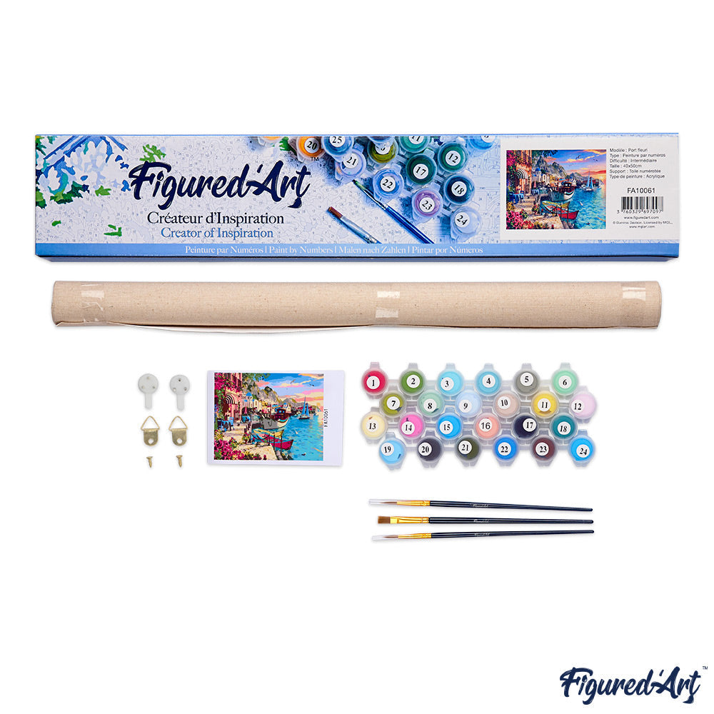 Dahlias MINI Paint-by-Number Kit — The Blue Peony