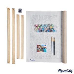 paint by numbers | Christmas Gifts on a Snowy day | christmas intermediate | FiguredArt