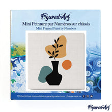 Load image into Gallery viewer, Mini Paint by numbers 8&quot;x8&quot; framed - Abstract Plant Pot Set 1 of 3