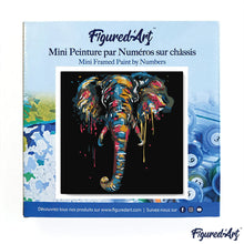 Load image into Gallery viewer, Mini Paint by numbers 8&quot;x8&quot; framed - Elephant Painting