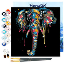 Load image into Gallery viewer, Mini Paint by numbers 8&quot;x8&quot; framed - Elephant Painting