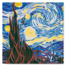 Load image into Gallery viewer, Mini Paint by numbers 8&quot;x8&quot; framed - Van Gogh Starry Night