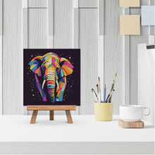 Load image into Gallery viewer, Mini Paint by numbers 8&quot;x8&quot; framed - Elephant Abstract Pop Art