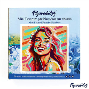 Mini Paint by numbers 8"x8" framed - Blonde Bombshell Pop Art