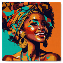 Load image into Gallery viewer, Mini Paint by numbers 8&quot;x8&quot; framed - African Queen Pop Art