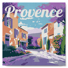 Load image into Gallery viewer, Mini Paint by numbers 8&quot;x8&quot; framed - Travel Poster Provence Spring