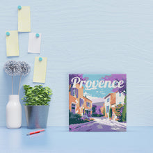 Load image into Gallery viewer, Mini Paint by numbers 8&quot;x8&quot; framed - Travel Poster Provence Spring