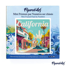 Load image into Gallery viewer, Mini Paint by numbers 8&quot;x8&quot; framed - Travel Poster California Street