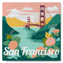 Load image into Gallery viewer, Mini Paint by numbers 8&quot;x8&quot; framed - Travel Poster San Francisco