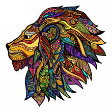 Load image into Gallery viewer, Wooden Puzzle - Profiled Blue Lion