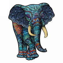 Load image into Gallery viewer, Wooden Puzzle - Blue Elephant