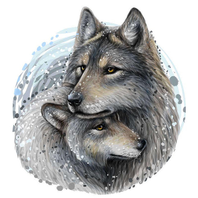 Wooden Puzzle - Wolf Pair