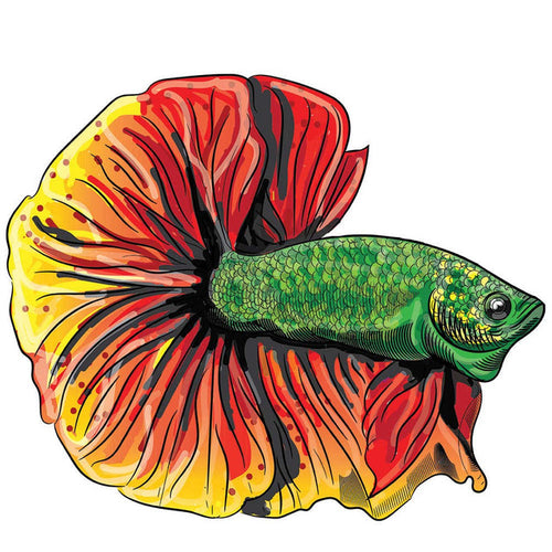 Wooden Puzzle - Colorful Fish
