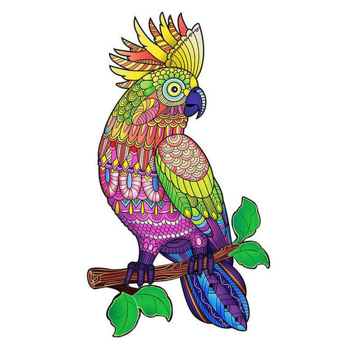 Wooden Puzzle - Parrot on its Branch
