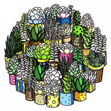 Load image into Gallery viewer, Wooden Puzzle - Succulents
