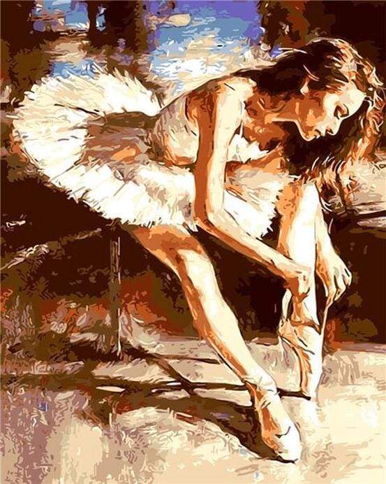 paint by numbers | A Ballerina getting Ready | advanced dance | FiguredArt