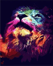 Load image into Gallery viewer, paint by numbers | Abstract Colorful Lion | animals intermediate lions new arrivals | FiguredArt