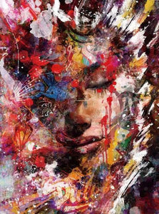 paint by numbers | Abstract Female Face | advanced world | FiguredArt